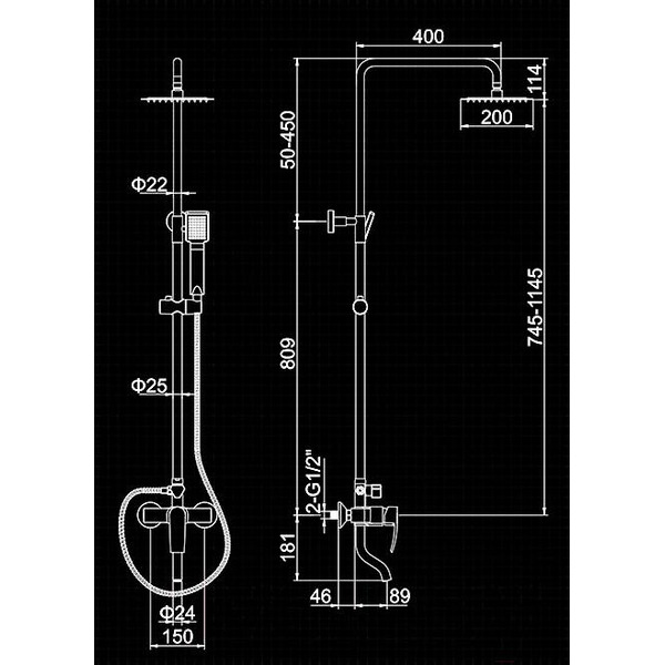 Душевая система Ledeme L2443