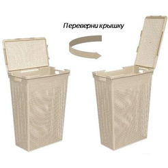 Корзина для белья Violet Лофт 5650020 (50л, латте)