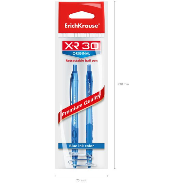 Набор шариковых автоматических ручек Erich Krause Matic&Grip Original XR-30 43620 (2 шт)