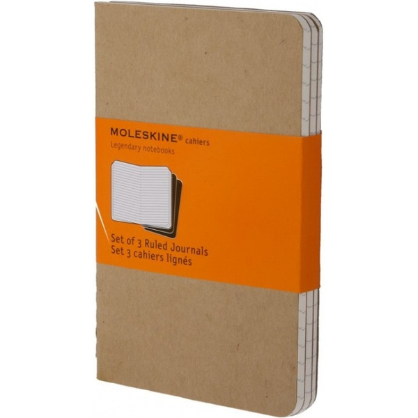 Блокнот Moleskine Cahier Journal Large QP416 (бежевый) 3 шт