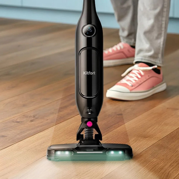 Вертикальный беспроводной моющий пылесос Kitfort КТ-5232