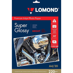 Фотобумага Lomond Bright Super Glossy A4 220 г/м2 20 л