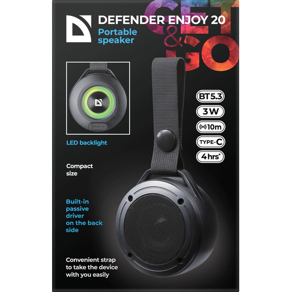 Портативная колонка DEFENDER Enjoy 20 (65920) черный