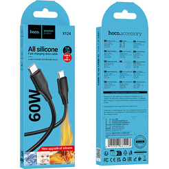 Зарядный кабель Hoco X124 Bien 60W USB-C to USB-C (черный)