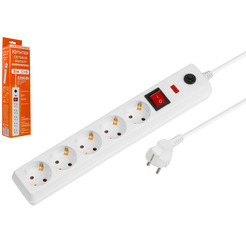 Фильтр сетевой Юпитер JP8501-02 5м, 5 роз. (белый)