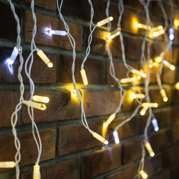 Гирлянда светодиодная NEON-NIGHT 255-166 Бахрома 176 LED ТЕПЛЫЙ БЕЛЫЙ