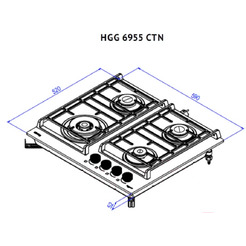 Варочная панель Korting HGG 6955 CTN