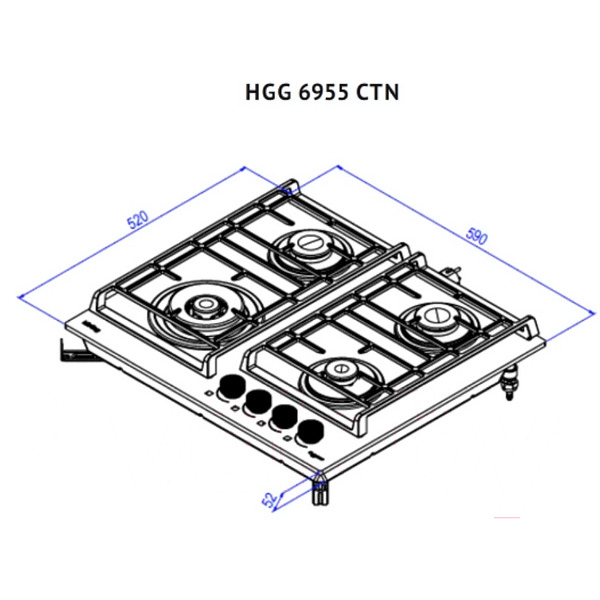 Варочная панель Korting HGG 6955 CTN