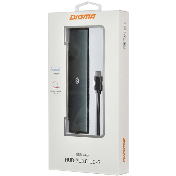 Разветвитель Digma HUB-7U3.0-UC-G