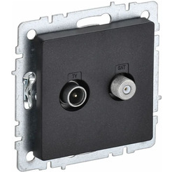 Розетка телевизионная IEK Brite РТВ/РСп12-БрЧ