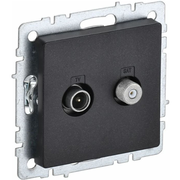 Розетка телевизионная IEK Brite РТВ/РСп12-БрЧ