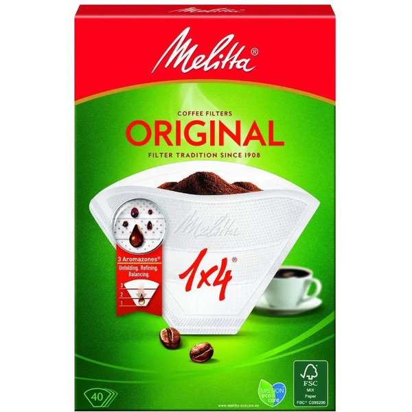 Комплект фильтров для кофе Melitta 1X4/40 (белые)