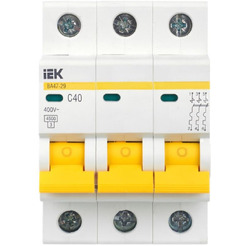 Выключатель автоматический IEK ВА47-29 40А 3Р 4.5кА С MVA20-3-040-C