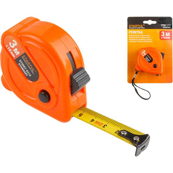 Рулетка STARTUL STANDART 3м/16мм (ST3007-0316)