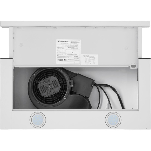 Кухонная вытяжка MAUNFELD VS Light (Glass) 60 (белое стекло)