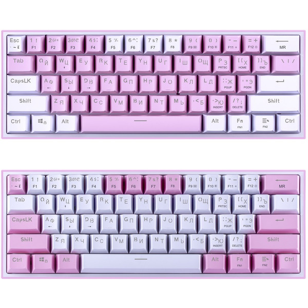 Клавиатура Redragon Fizz (розовый/белый) 70672