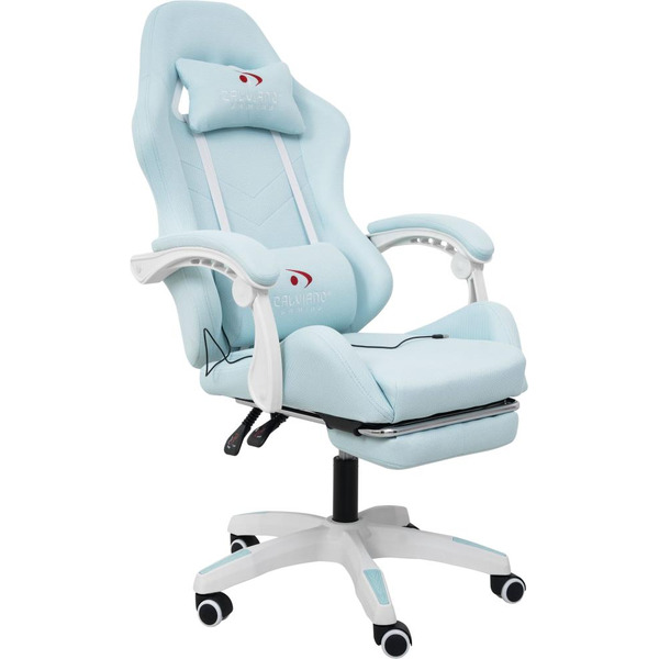 Вибромассажное кресло Calviano 1584 (голубая ткань)