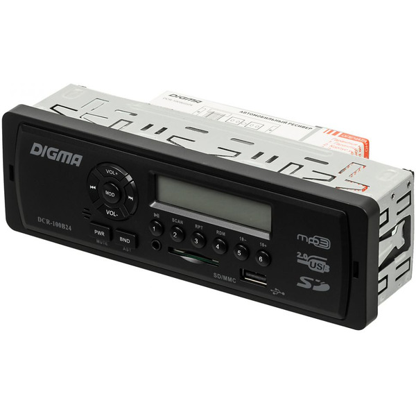 USB-магнитола Digma DCR-100B24