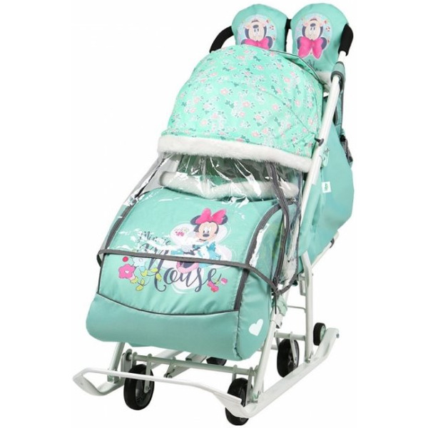Санки-коляска Ника Disney-baby 2 Disney-baby 2 Минни Маус DB2/2 (мятный)