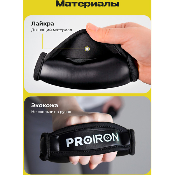 Набор гантелей Proiron мягкие по 0.5кг Г2005МЧ (2шт, черный)