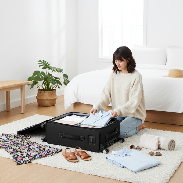 Чемодан MONZA 23014# (L, черный)