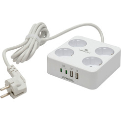Сетевой фильтр Cablexpert PLT-4-C2U2-W-2