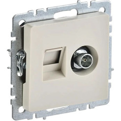 Розетка телевизионная IEK Brite РТВ/РК12-БрКр