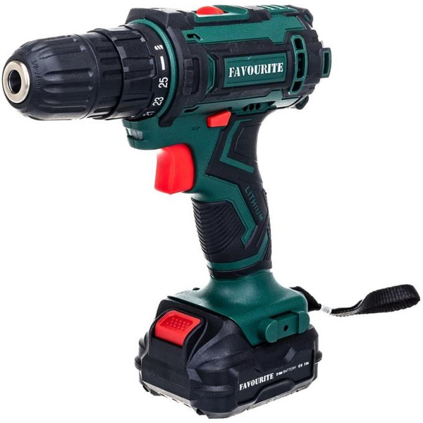 Дрель-шуруповерт Favourite DC 1202B PROMO с 2-мя АКБ, кейс