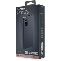 Внешний аккумулятор OLMIO QR-10 10000mAh (серый)