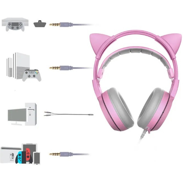 Наушники с ушками Somic G951S (розовый)