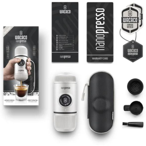 Ручная кофеварка WACACO Nanopresso Chill White + Case