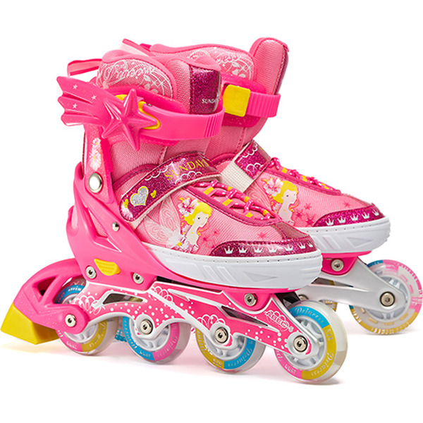 Роликовые коньки Sundays PW-153B-5D (р 33-36) розовый