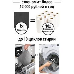 Салфетки губчатые Smarti Grey 155x170мм (5 шт)