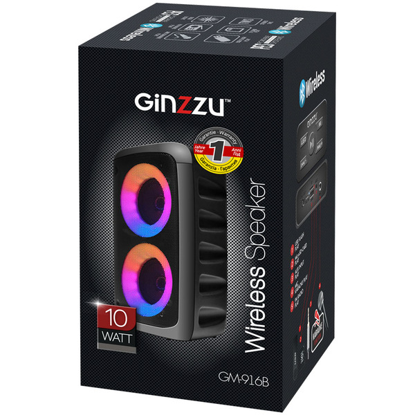 Беспроводная колонка Ginzzu GM-916B