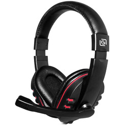 Наушники с микрофоном Oklick HS-L380G ABADDON (черно-красный)