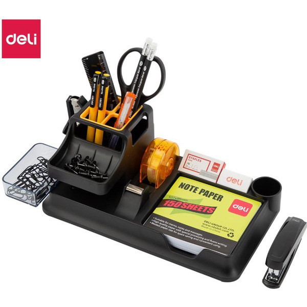 Набор канцелярских принадлежностей DELI E38252A (черный, настольный)