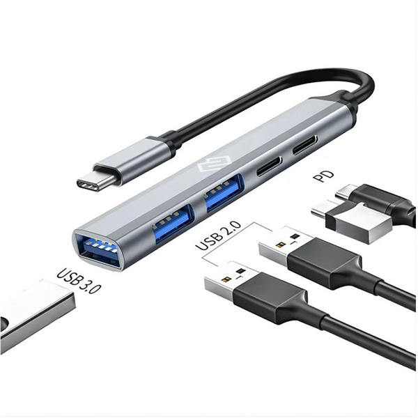 Разветвитель USB-C Digma DHUB-5USB-AC-3.0