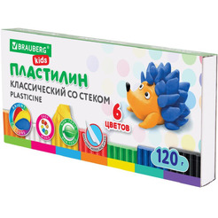 Пластилин классический BRAUBERG KIDS 106435