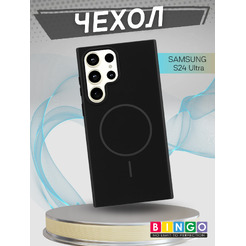 Чехол-накладка Bingo Silicone Magnetic для Samsung S24 Ultra (черный)