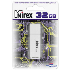 USB Flash MIREX Line White 32GB (13600-FMULWH32)