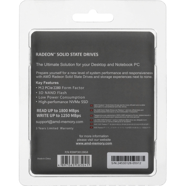 SSD AMD Radeon R3 128GB R3MP30128G8