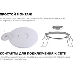 Светильник светодиодный накладной Apeyron 18-125 SPIN (белый)