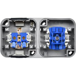 Розетка + выключатель IEK Tors TS-G10-6-55-V-K53