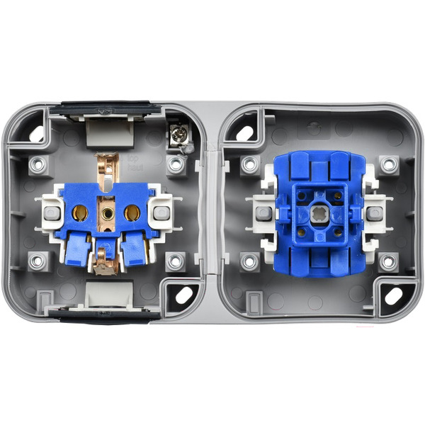 Розетка + выключатель IEK Tors TS-G10-6-55-V-K53