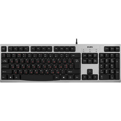 Клавиатура SVEN KB-S300 (серебристый/черный)
