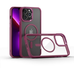 Задняя накладка CASE Acrylic MagSafe Apple iPhone 12 / 12 Pro бордовый