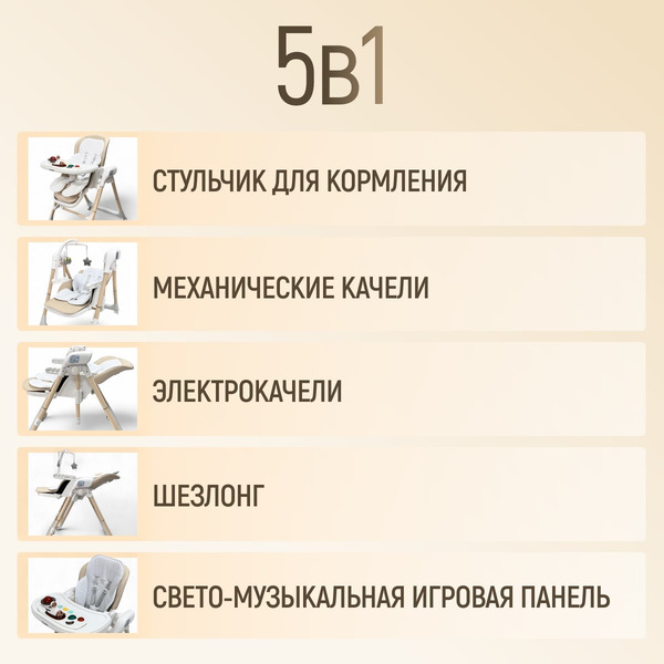 Стульчик для кормления Bubago Frida BG 174-2 (бежевый)