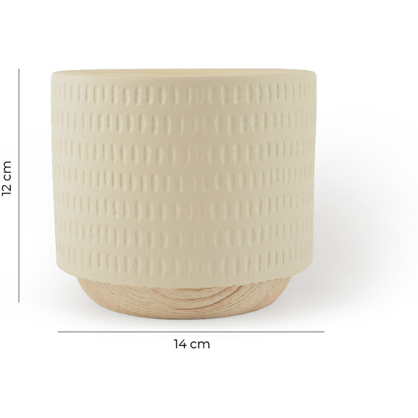 Кашпо Mandarin Decor Често P18C23104B-12milk (молочный)