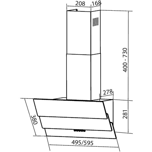 Вытяжка кухонная DACH LORENZA 60 белая