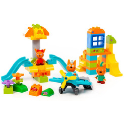 Конструктор Полесье Макси Три кота. Игровая площадка 70245